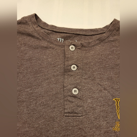 Men's Java Monster Drinks Long-sleeved henley Shirt XXL good condition - Picture 4 of 6